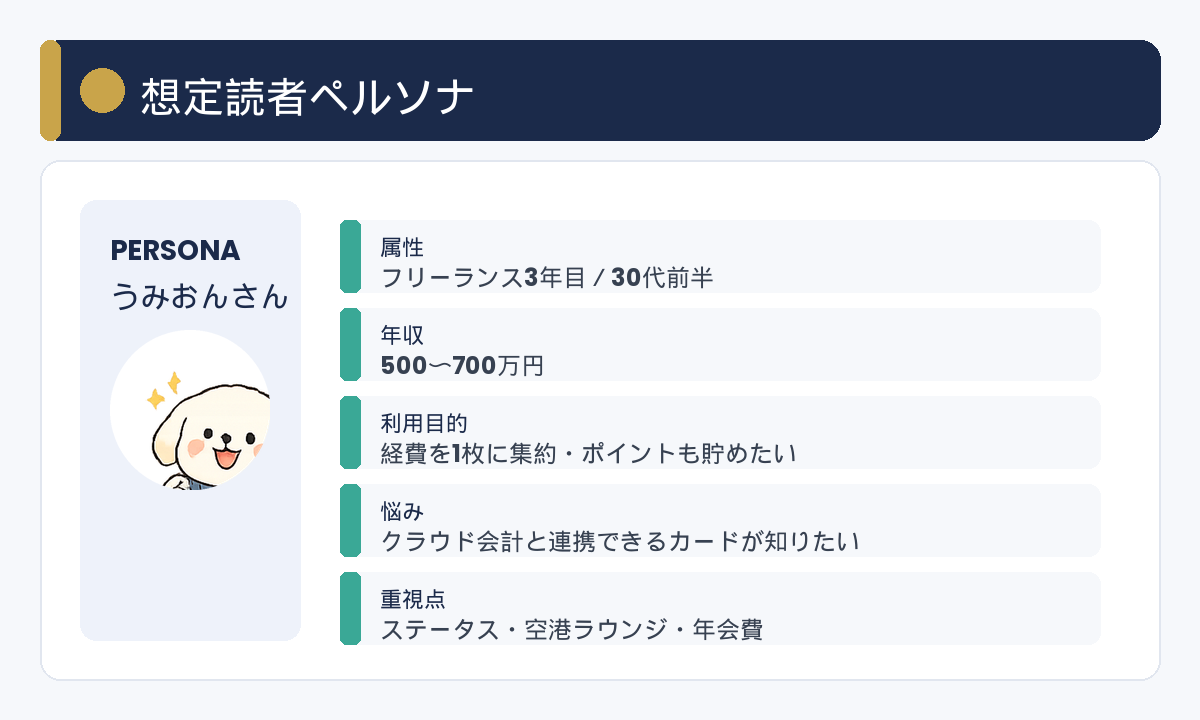アメックスをおすすめする読者ペルソナ
