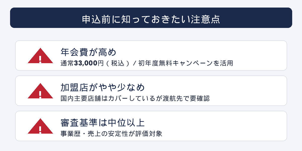 申込前の注意点