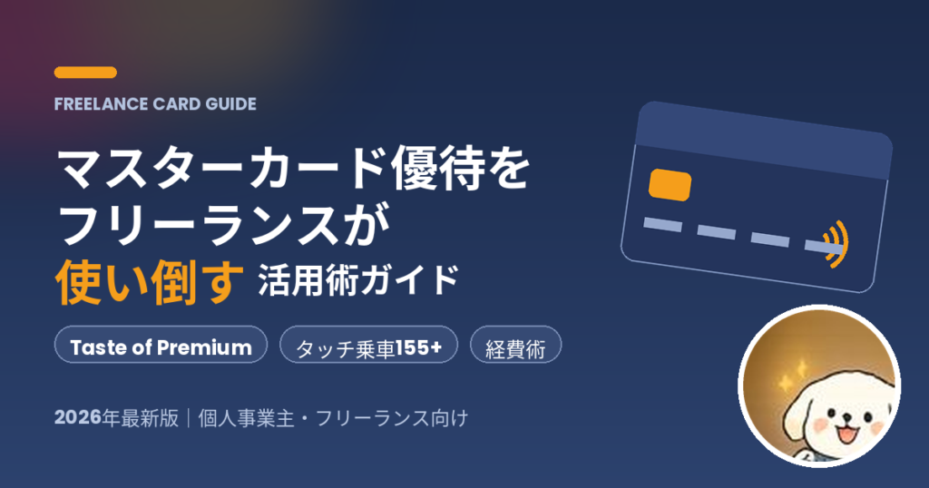 マスターカード優待をフリーランスが使い倒す活用術ガイド
