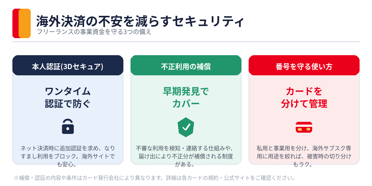 海外決済の不安を減らすMastercardのセキュリティ3つの備え