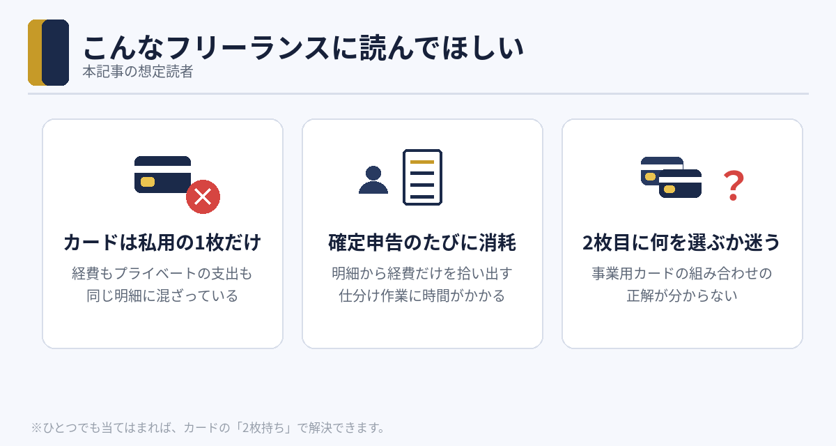 本記事の想定読者：カード1枚で経費と私費が混ざっているフリーランス