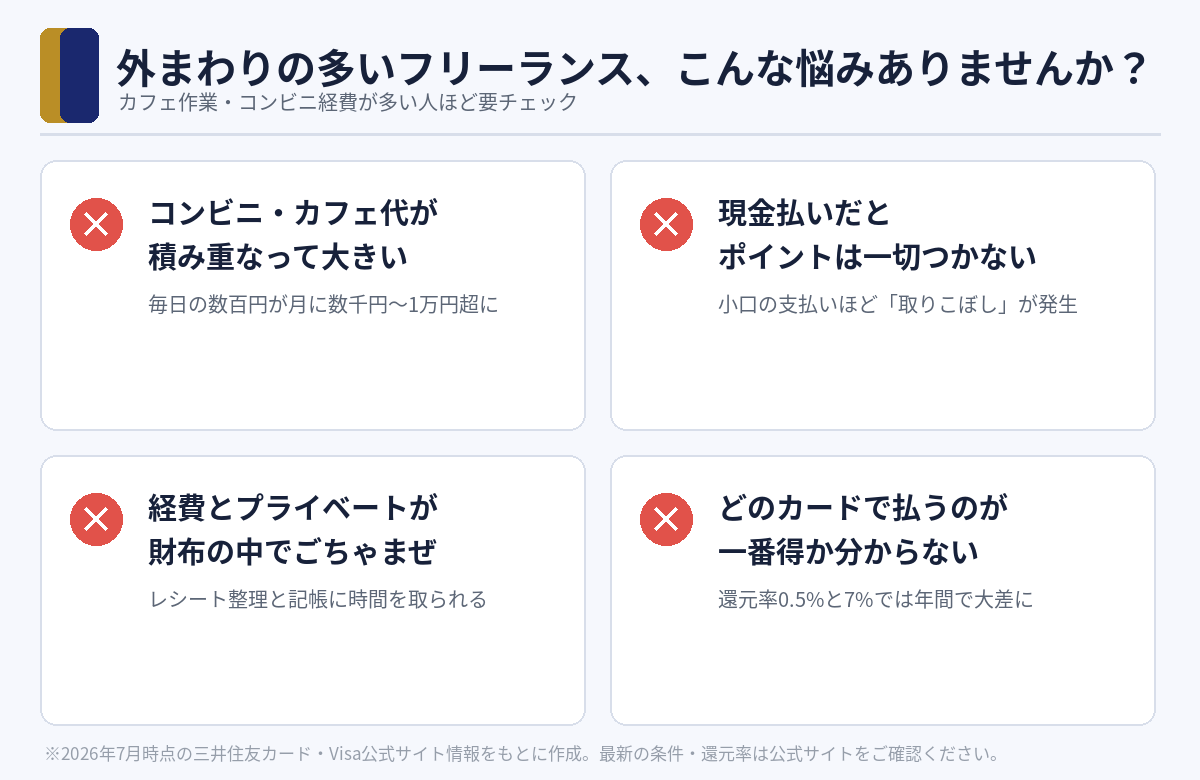 小口の外出経費、こんな「取りこぼし」はありませんか？