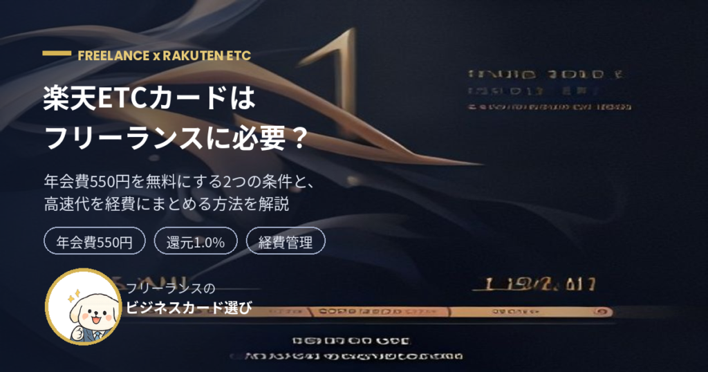 楽天ETCカード フリーランス 年会費 無料 条件 アイキャッチ