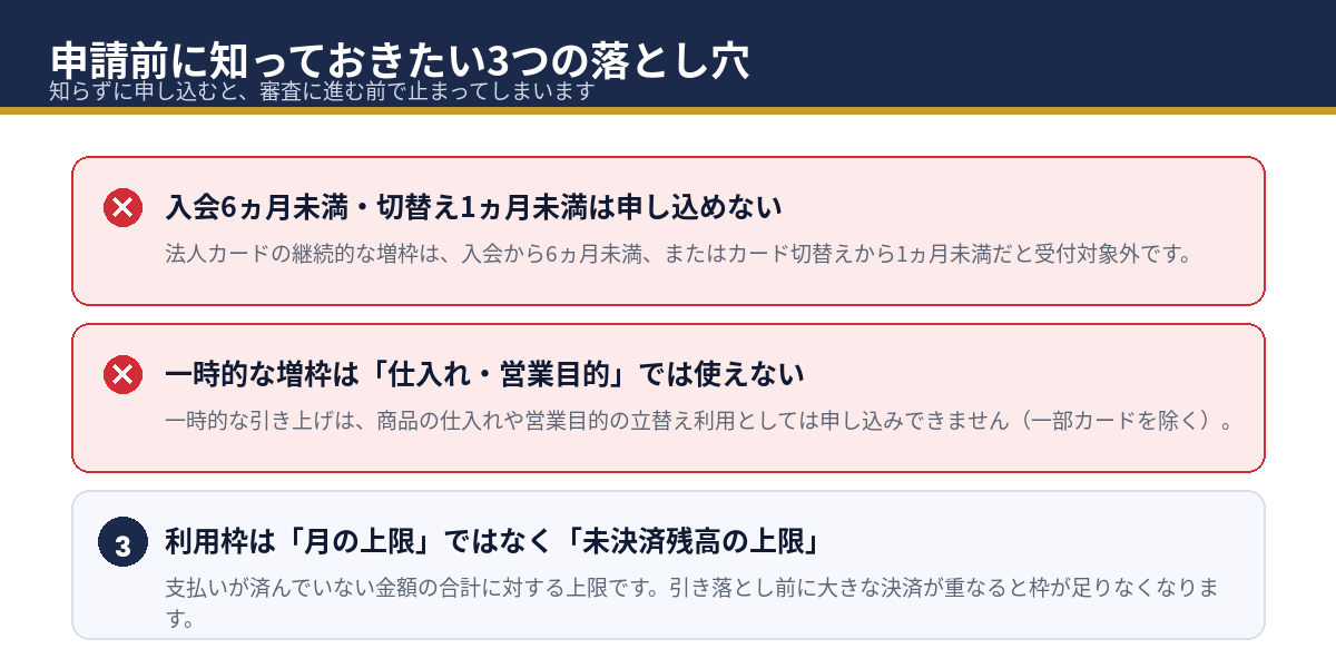 増枠申請でつまずきやすい3つのポイント