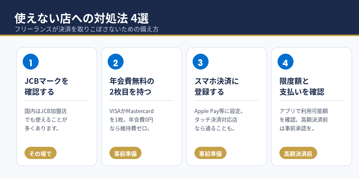 アメックスが使えない店への対処法4選
