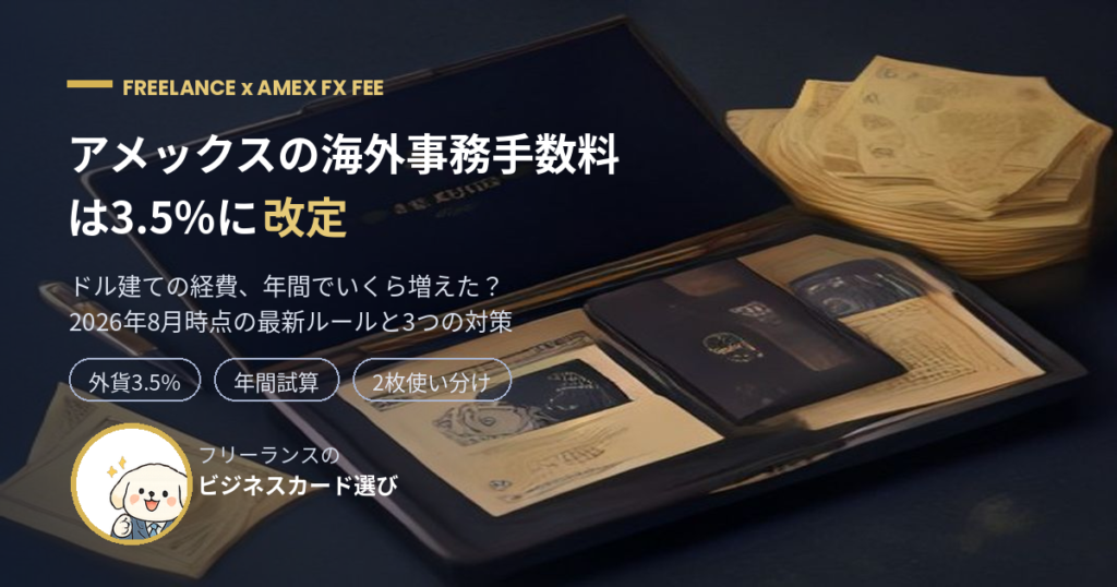 アメックスの海外事務手数料は3.5%に改定