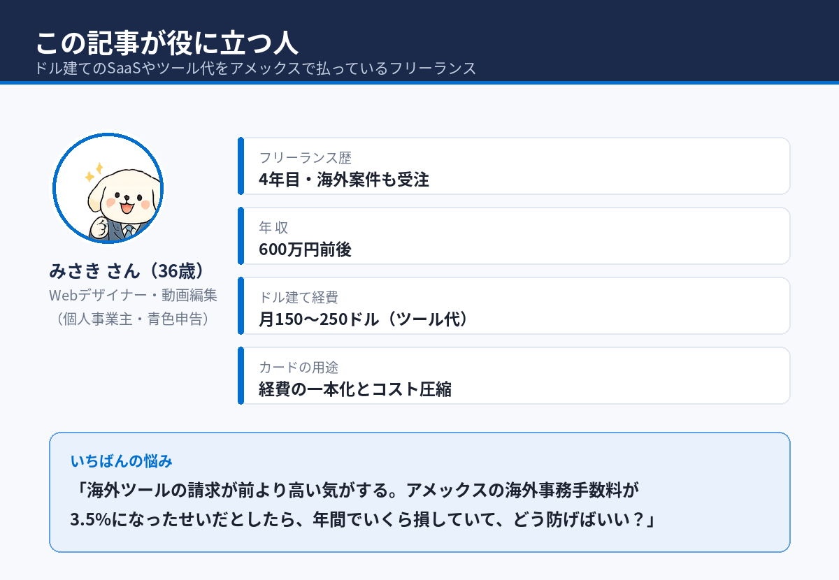 ドル建て経費をアメックスで払うフリーランスのペルソナ