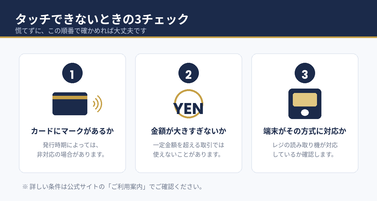 使えないときの3つのチェック