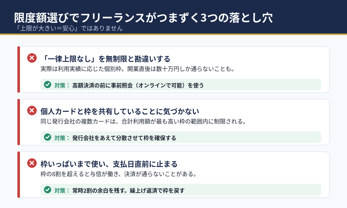 限度額選びでフリーランスがつまずく3つの落とし穴