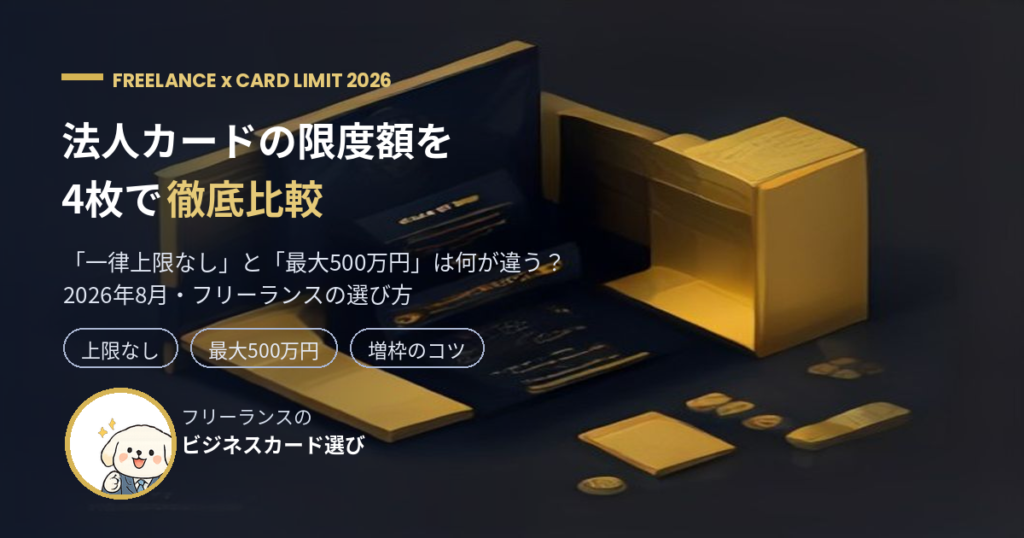 法人カードの限度額を比較する2026年8月版アイキャッチ