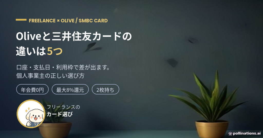 Oliveと三井住友カードの違いを解説する記事のアイキャッチ画像