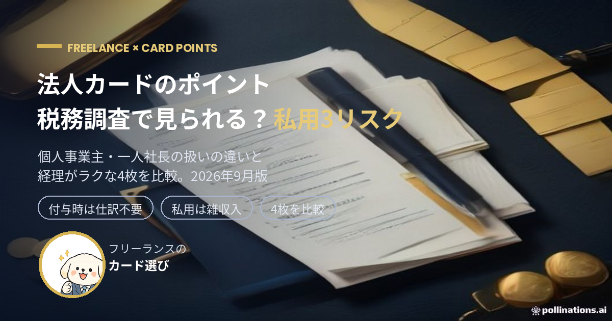 法人カードのポイントと税務調査の関係を解説する記事のアイキャッチ