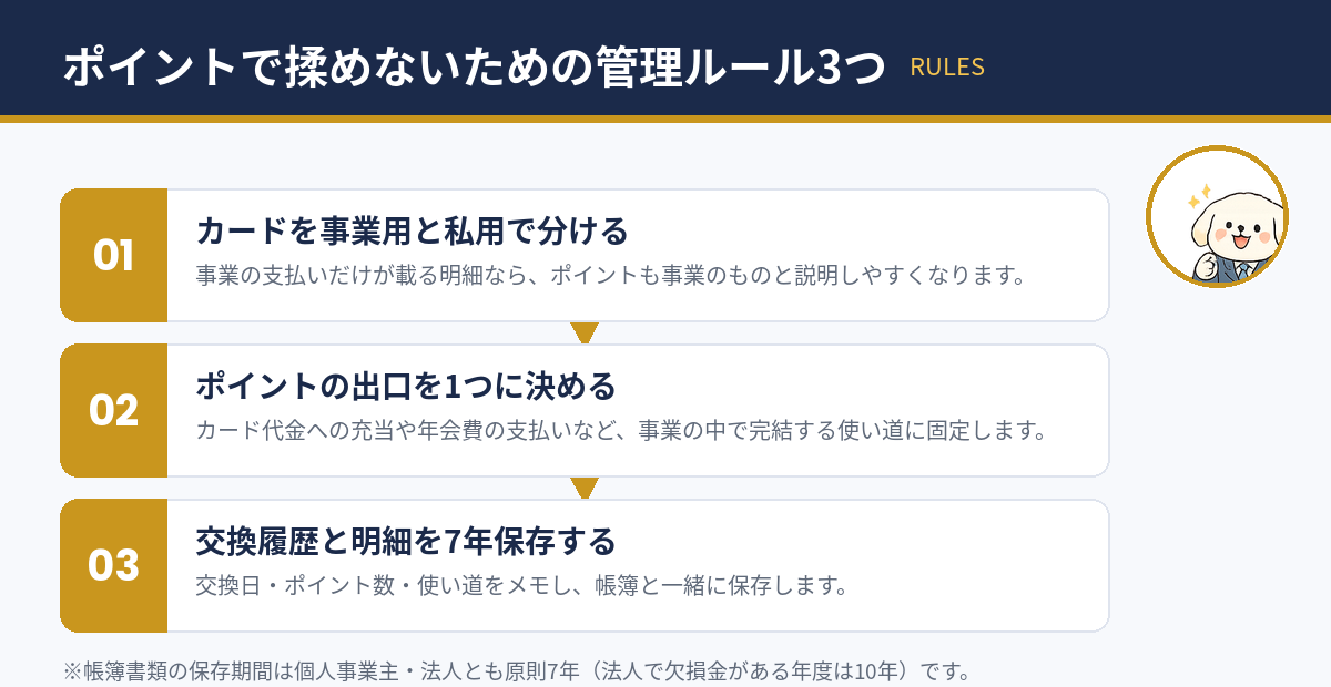 ポイントで揉めないための管理ルール3つ
