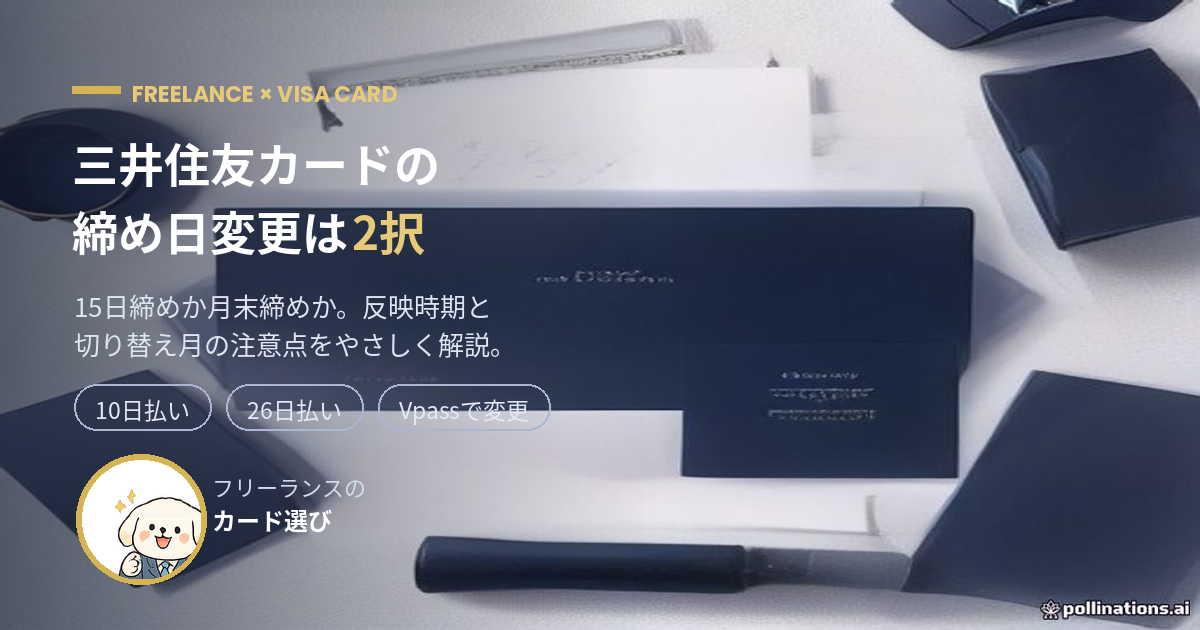 三井住友カードの締め日変更を解説するアイキャッチ